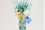 Lumanare Botez Baiat Personalizata Decorata cu Flori